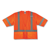 ergodyne® GloWear 8320Z Class 3 Standard Zipper Vest, Polyester, Largel/X-Large, Orange, Ships in 1-3 Business Days (EGO22115) Each