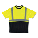 ergodyne® GloWear 8289BK Class 2 Hi-Vis T-Shirt with Black Bottom, 5X-Large, Lime, Ships in 1-3 Business Days (EGO22509) Each