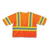ergodyne® GloWear 8330Z Class 3 Two-Tone Zipper Vest, Polyester, Small/Medium, Orange, Ships in 1-3 Business Days (EGO22173) Each