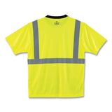 ergodyne® GloWear 8289BK Class 2 Hi-Vis T-Shirt with Black Bottom, 3X-Large, Lime, Ships in 1-3 Business Days (EGO22507) Each