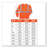 ergodyne® GloWear 8391 Class 3 Hi-Vis Long Sleeve Shirt, Polyester, Orange, 5X-Large, Ships in 1-3 Business Days (EGO21719) Each