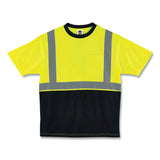 ergodyne® GloWear 8289BK Class 2 Hi-Vis T-Shirt with Black Bottom, 3X-Large, Lime, Ships in 1-3 Business Days (EGO22507) Each