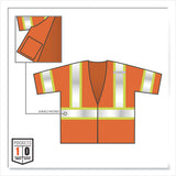 ergodyne® GloWear 8330Z Class 3 Two-Tone Zipper Vest, Polyester, 2X-Large/3X-Large, Orange, Ships in 1-3 Business Days (EGO22177) Each