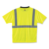 ergodyne® GloWear 8289BK Class 2 Hi-Vis T-Shirt with Black Bottom, 4X-Large, Lime, Ships in 1-3 Business Days (EGO22508) Each