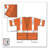 ergodyne® GloWear 8320Z Class 3 Standard Zipper Vest, Polyester, 4X-Large/5X-Large, Orange, Ships in 1-3 Business Days (EGO22119) Each