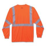 ergodyne® GloWear 8391 Class 3 Hi-Vis Long Sleeve Shirt, Polyester, Orange, 3X-Large, Ships in 1-3 Business Days (EGO21717) Each