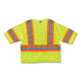 ergodyne® GloWear 8330Z Class 3 Two-Tone Zipper Vest, Polyester, 2X-Large/3X-Large, Lime, Ships in 1-3 Business Days (EGO22187) Each