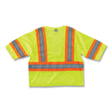 ergodyne® GloWear 8330Z Class 3 Two-Tone Zipper Vest, Polyester, Largel/X-Large, Lime, Ships in 1-3 Business Days (EGO22185) Each