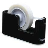 Scotch® Heavy Duty Weighted Desktop Tape Dispenser with One Roll of Tape, 3" Core, ABS, Black (MMMC24) Each