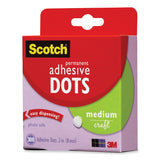 Scotch Mounting Adhesive Dots, 0.3" dia, Transparent, 300/Pack (MMM70005077485) Box of 300