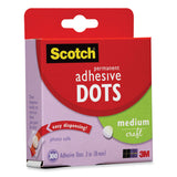Scotch Mounting Adhesive Dots, 0.3" dia, Transparent, 300/Pack (MMM70005077485) Box of 300