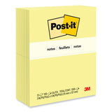 Post-it® Notes Original Pads in Canary Yellow, 3" x 5", 100 Sheets/Pad, 12 Pads/Pack (MMM655YW) Pack of 12