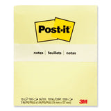 Post-it® Notes Original Pads in Canary Yellow, 3" x 5", 100 Sheets/Pad, 12 Pads/Pack (MMM655YW) Pack of 12