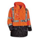 ergodyne® GloWear 8386 Class 3 Hi-Vis Outer Shell Jacket, Polyester, X-Large, Orange, Ships in 1-3 Business Days (EGO25465) Each