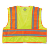 ergodyne® GloWear 8245PSV Class 2 Public Safety Vest, Polyester, Large/X-Large, Lime, Ships in 1-3 Business Days (EGO23395) Each