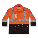 ergodyne® GloWear 8386 Class 3 Hi-Vis Outer Shell Jacket, Polyester, X-Large, Orange, Ships in 1-3 Business Days (EGO25465) Each