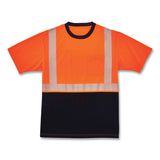 ergodyne® GloWear 8280BK Class 2 Performance T-Shirt with Black Bottom, Polyester, 4X-Large, Orange, Ships in 1-3 Business Days (EGO22588) Each