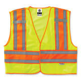 ergodyne® GloWear 8245PSV Class 2 Public Safety Vest, Polyester, Large/X-Large, Lime, Ships in 1-3 Business Days (EGO23395) Each