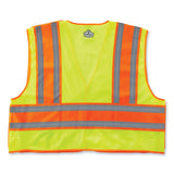 ergodyne® GloWear 8245PSV Class 2 Public Safety Vest, Polyester, 6X-Large/7X-Large, Lime, Ships in 1-3 Business Days (EGO24000) Each
