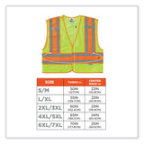 ergodyne® GloWear 8245PSV Class 2 Public Safety Vest, Polyester, 6X-Large/7X-Large, Lime, Ships in 1-3 Business Days (EGO24000) Each
