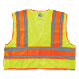 ergodyne® GloWear 8245PSV Class 2 Public Safety Vest, Polyester, 2X-Large/3X-Large, Lime, Ships in 1-3 Business Days (EGO23397) Each