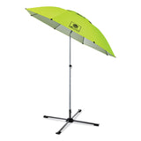 ergodyne® Shax 6199 Lightweight Work Umbrella Stand Kit, 7.5 ft dia x 92" Tall, Polyester/Steel, Lime, Ships in 1-3 Business Days (EGO12969) Each