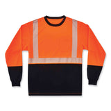 ergodyne® GloWear 8281BK Class 2 Long Sleeve Shirt with Black Bottom, Polyester, 3X-Large, Orange, Ships in 1-3 Business Days (EGO22687) Each