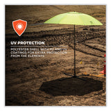 ergodyne® Shax 6199 Lightweight Work Umbrella Stand Kit, 7.5 ft dia x 92" Tall, Polyester/Steel, Lime, Ships in 1-3 Business Days (EGO12969) Each