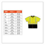 ergodyne® GloWear 8280BK Class 2 Performance T-Shirt with Black Bottom, Polyester, 4X-Large, Lime, Ships in 1-3 Business Days (EGO22538) Each