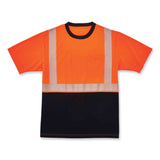 ergodyne® GloWear 8280BK Class 2 Performance T-Shirt with Black Bottom, Polyester, 2X-Large, Orange, Ships in 1-3 Business Days (EGO22586) Each
