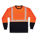 ergodyne® GloWear 8281BK Class 2 Long Sleeve Shirt with Black Bottom, Polyester, X-Large, Orange, Ships in 1-3 Business Days (EGO22685) Each
