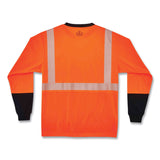 ergodyne® GloWear 8281BK Class 2 Long Sleeve Shirt with Black Bottom, Polyester, Small, Orange, Ships in 1-3 Business Days (EGO22682) Each