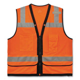 ergodyne® GloWear 8253HDZ Class 2 Heavy-Duty Mesh Surveyors Vest, Polyester, Large/X-Large, Orange, Ships in 1-3 Business Days (EGO23315) Each