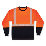 ergodyne® GloWear 8281BK Class 2 Long Sleeve Shirt with Black Bottom, Polyester, 2X-Large, Orange, Ships in 1-3 Business Days (EGO22686) Each