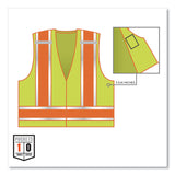 ergodyne® GloWear 8245PSV Class 2 Public Safety Vest, Polyester, 4X-Large/5X-Large, Lime, Ships in 1-3 Business Days (EGO23399) Each