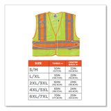ergodyne® GloWear 8245PSV Class 2 Public Safety Vest, Polyester, 4X-Large/5X-Large, Lime, Ships in 1-3 Business Days (EGO23399) Each