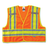 ergodyne® GloWear 8245PSV Class 2 Public Safety Vest, Polyester, 4X-Large/5X-Large, Orange, Ships in 1-3 Business Days (EGO23389) Each