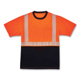 ergodyne® GloWear 8280BK Class 2 Performance T-Shirt with Black Bottom, Polyester, Medium, Orange, Ships in 1-3 Business Days (EGO22583) Each
