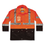 ergodyne® GloWear 8386 Class 3 Hi-Vis Outer Shell Jacket, Polyester, Large, Orange, Ships in 1-3 Business Days (EGO25464) Each