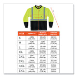 ergodyne® GloWear 8281BK Class 2 Long Sleeve Shirt with Black Bottom, Polyester, 3X-Large, Lime, Ships in 1-3 Business Days (EGO22637) Each