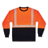 ergodyne® GloWear 8281BK Class 2 Long Sleeve Shirt with Black Bottom, Polyester, 5X-Large, Orange, Ships in 1-3 Business Days (EGO22689) Each
