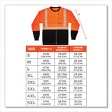 ergodyne® GloWear 8281BK Class 2 Long Sleeve Shirt with Black Bottom, Polyester, Small, Orange, Ships in 1-3 Business Days (EGO22682) Each