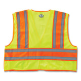 ergodyne® GloWear 8245PSV Class 2 Public Safety Vest, Polyester, 4X-Large/5X-Large, Lime, Ships in 1-3 Business Days (EGO23399) Each