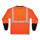 ergodyne® GloWear 8281BK Class 2 Long Sleeve Shirt with Black Bottom, Polyester, 2X-Large, Orange, Ships in 1-3 Business Days (EGO22686) Each