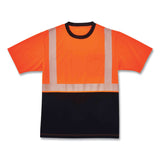 ergodyne® GloWear 8280BK Class 2 Performance T-Shirt with Black Bottom, Polyester, 5X-Large, Orange, Ships in 1-3 Business Days (EGO22589) Each