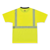 ergodyne® GloWear 8280BK Class 2 Performance T-Shirt with Black Bottom, Polyester, Large, Lime, Ships in 1-3 Business Days (EGO22534) Each