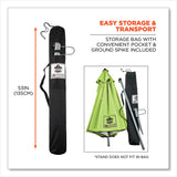 ergodyne® Shax 6199 Lightweight Work Umbrella Stand Kit, 7.5 ft dia x 92" Tall, Polyester/Steel, Lime, Ships in 1-3 Business Days (EGO12969) Each