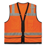 ergodyne® GloWear 8253HDZ Class 2 Heavy-Duty Mesh Surveyors Vest, Polyester, 4X-Large/5X-Large, Orange, Ships in 1-3 Business Days (EGO23319) Each