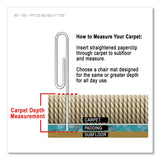 ES Robbins® EverLife Chair Mat for Extra High Pile Carpet with Lip, 46 x 60, Clear, Ships in 4-6 Business Days (ESR124381) Each