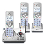 AT&T® Connect to Cell DL72310 Cordless Telephone, Base and 2 Additional Handsets, White/Silver (ATTDL72310)
